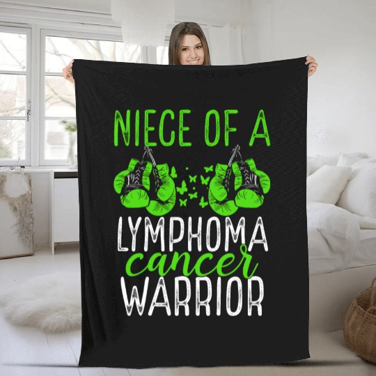 Niece Lymphoma Cancer Awareness Aunt Uncle Fleece Blankets