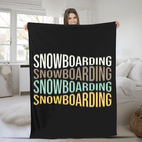 snowboarding Fleece Blankets