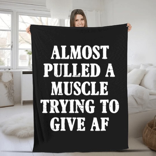 Womens Workout Saying Gym Fleece Blankets