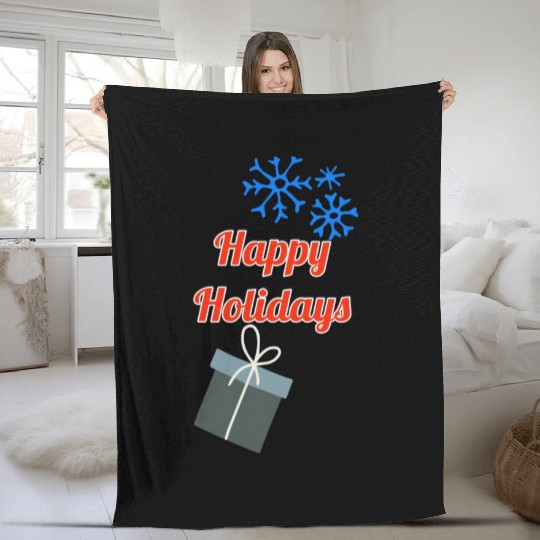 Happy Holidays Fleece Blankets