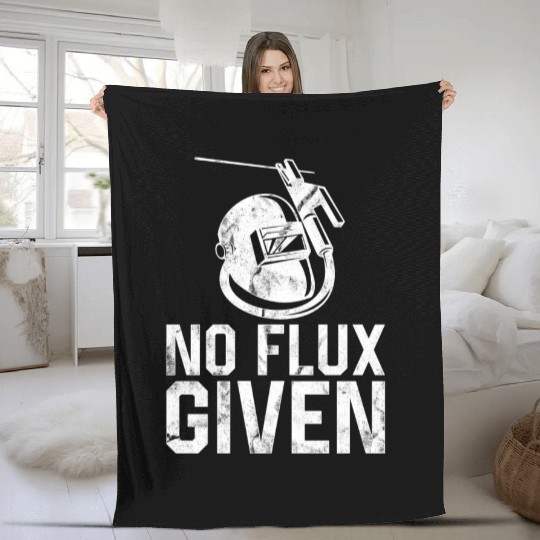 Welder Welding Pun Vintage No Flux Fleece Blankets