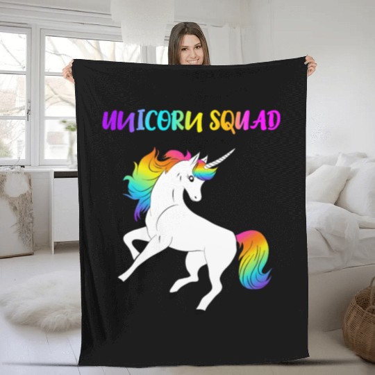 Unicorn Squad Fleece Blankets