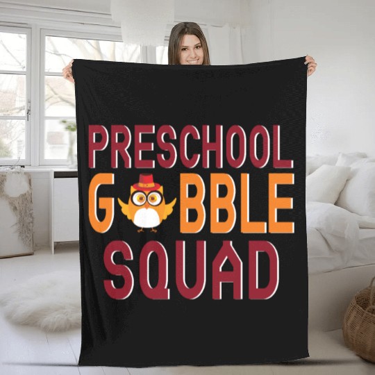 Preschool Gobble Squad. Fleece Blankets