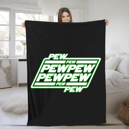 Pew Pew Pew Fleece Blankets