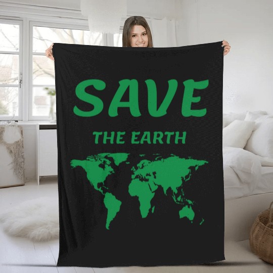 SAVE THE EARTH Fleece Blankets