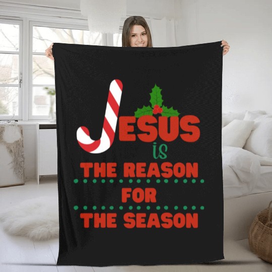 Jesus is the reason for the season Fleece Blankets