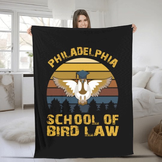 Vintage Philadelphia School Of Bird Law For Nature Fleece Blankets