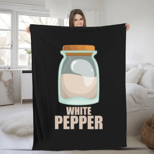 White Pepper Spice Flavor Food Cooking Fleece Blankets