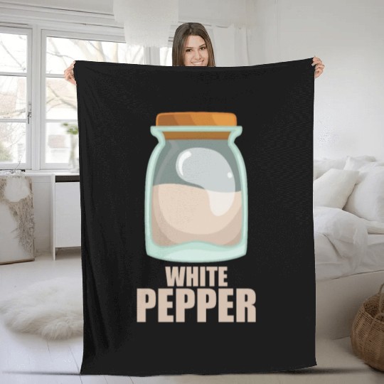 White Pepper Spice Flavor Food Cooking Fleece Blankets