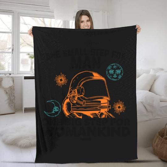 Space Astronomy Women Girls Moon Fleece Blankets