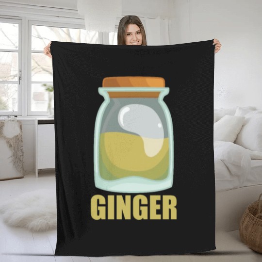 Ginger Spice Flavor Food Cooking Fleece Blankets