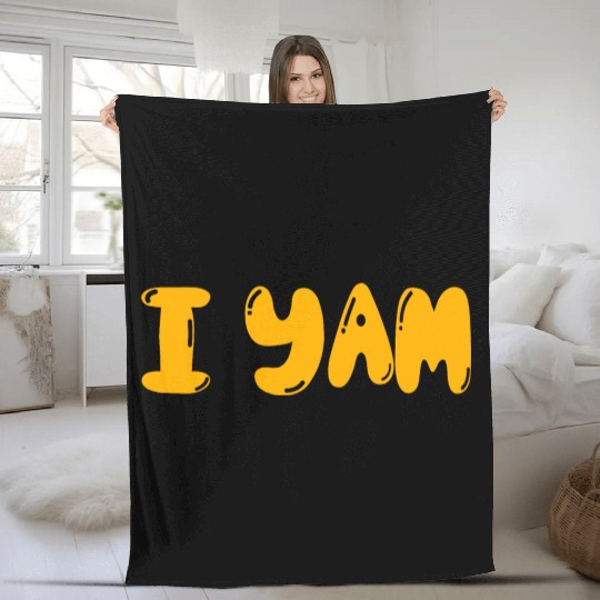 I yam my sweet potato matching couple thanksgiving Fleece Blankets