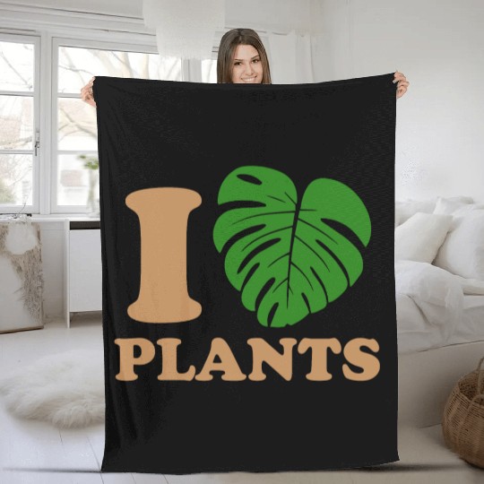 I love plants Fleece Blankets