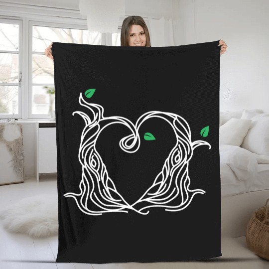 Tree Love Best Friends Heart White Fleece Blankets