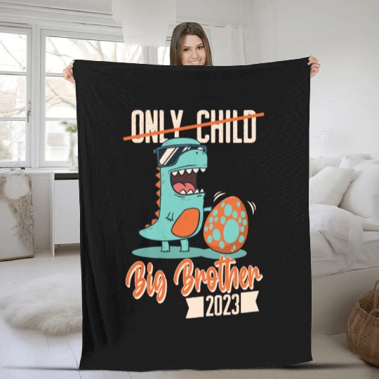 Only Child Dinosaur Baby Egg 2023 Big Brother Fleece Blankets