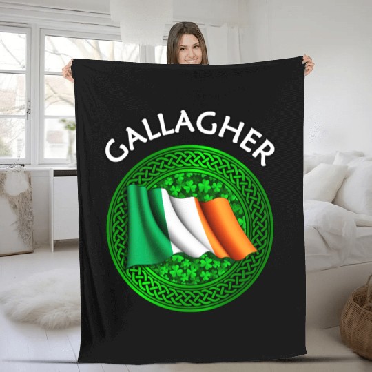 Gallagher Shamrock & Irish Flag Fleece Blankets