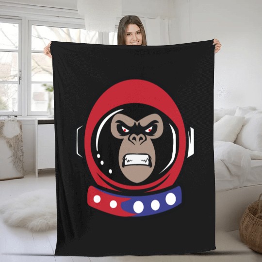 Angry Monkey Fleece Blankets