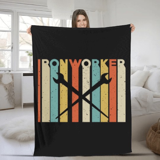 Ironworker Fleece Blankets