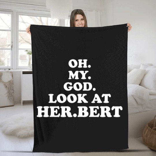 oh my god look at herbert design Fleece Blankets