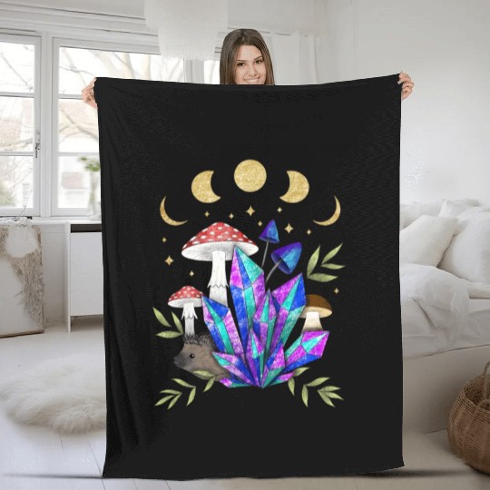 Hedgehog in dreamland Fleece Blankets