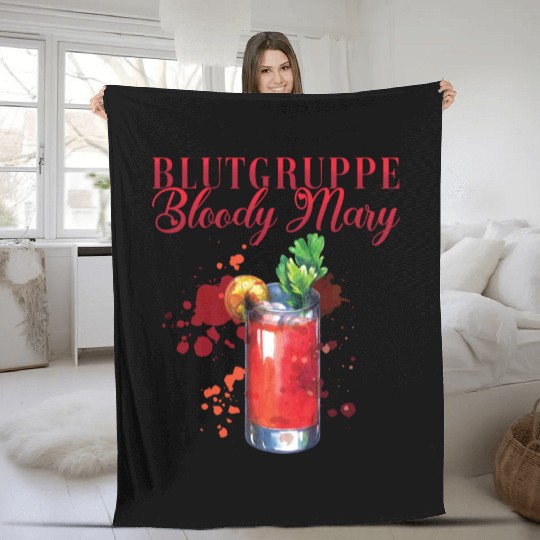 Blutgruppe Bloody Mary Cocktail for Bartender Fleece Blankets