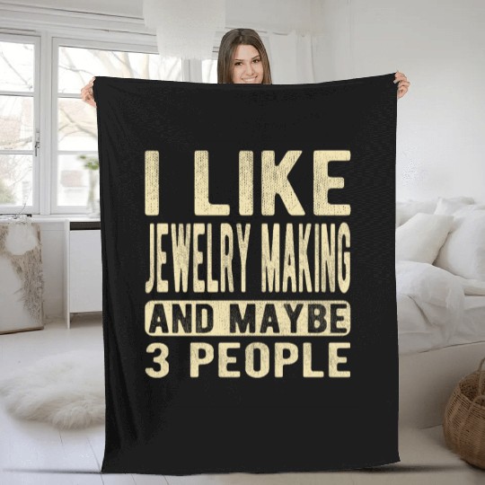 Jewelry making Saying Fleece Blankets