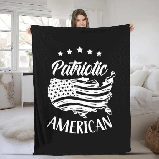 Patriotic American US Patriot USA Fleece Blankets