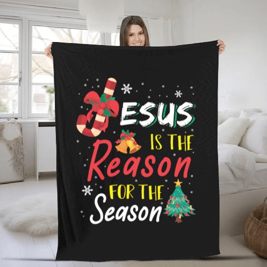 Jesus Is The Reason For The Season Fleece Blankets