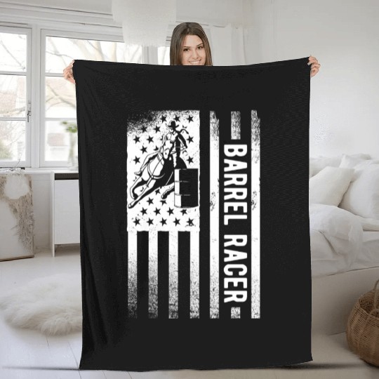 Barrel Racing Barrel Racer Fleece Blankets