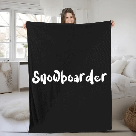 Snowboarder - Snowboarding Fleece Blankets