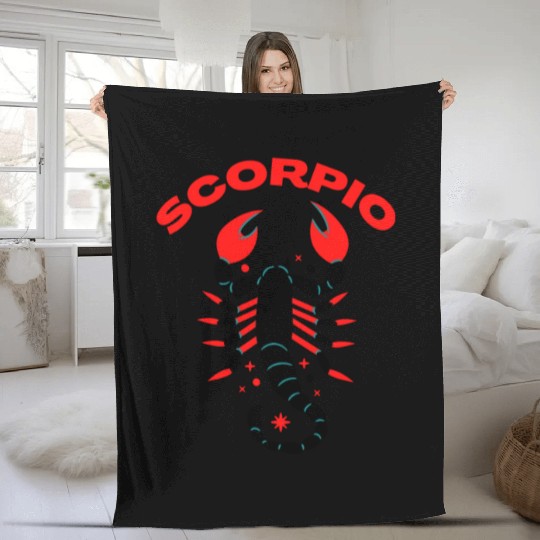Scorpio beautiful design Fleece Blankets