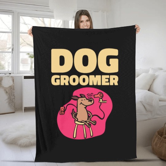 Dog Groomer Canine Grooming Hygiene Fleece Blankets