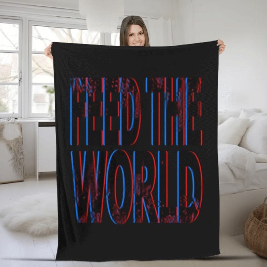 quot Feed The World quot Essential Fleece Blankets