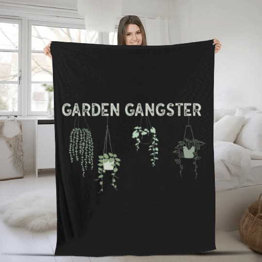 Garden Gangster Flower Enthusiast Fleece Blankets