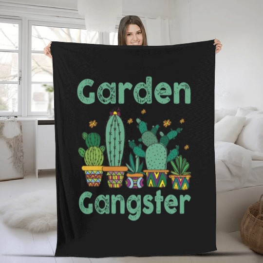 Garden Gangster Flower Enthusiast Fleece Blankets