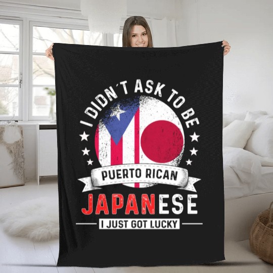 Puerto Rico Flag Japan Grown Got Lucky Fleece Blankets