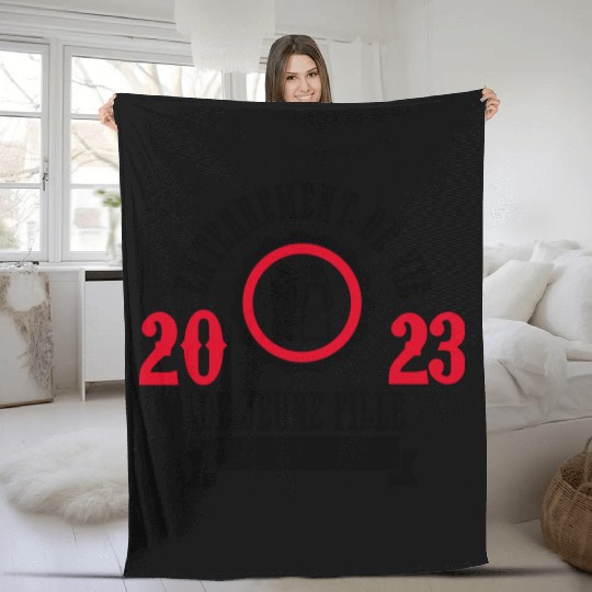 Funny Wedding bride bachelorette party 2023 Fleece Blankets