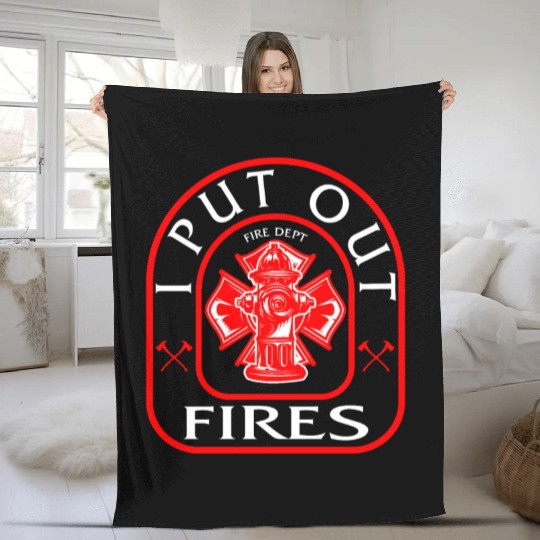 Halloween Fleece Blankets, I Put Out Fires Firefighter Gift