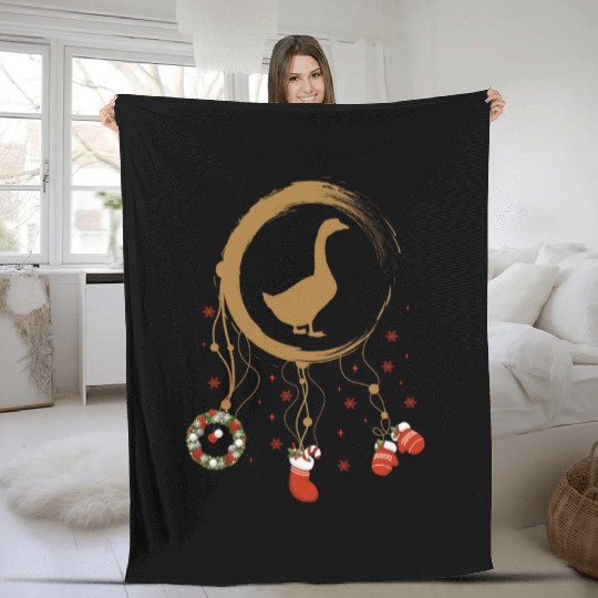 Winter dreamcatcher Christmas Goose Fleece Blankets