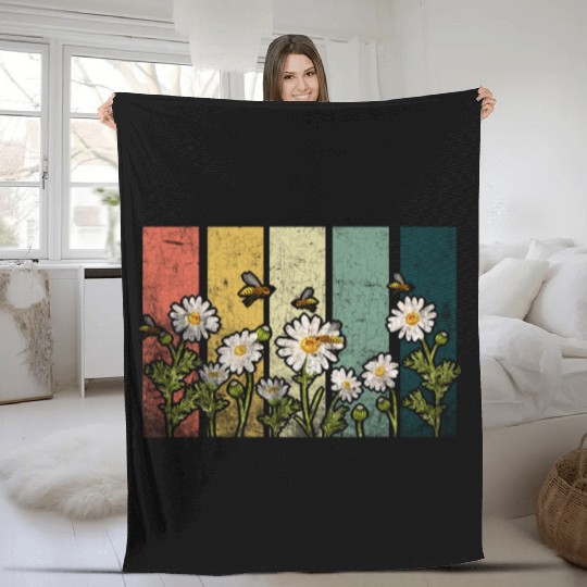 Marguerites Daisy Summer Daisies Flower Garden Fleece Blankets