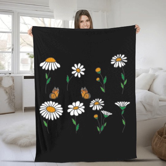 Marguerites Daisy Summer Daisies Flower Garden Fleece Blankets