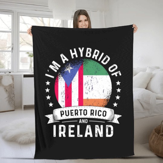 Puerto Rico Flag Ireland Grown Country Flags Fleece Blankets