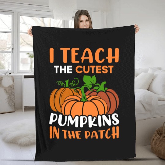 Teacher Halloween Pre-K Teacher Kindergarten Cutes Fleece Blankets