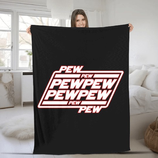 Pew Pew Pew Fleece Blankets