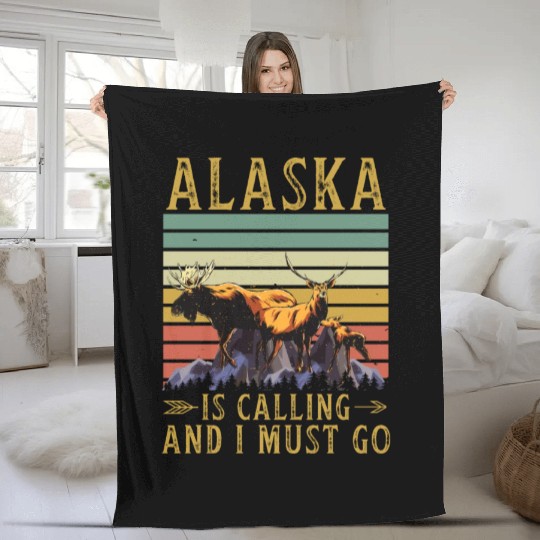 Alaska Gift USA Natur Bär Denali Grizzly Wald Fleece Blankets
