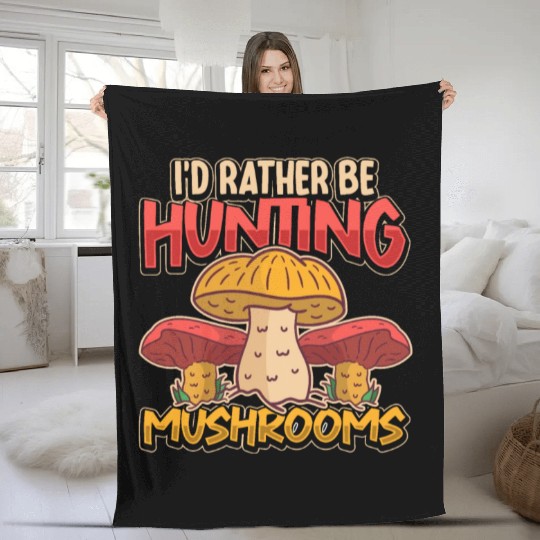 Morels Mushroom Picker Mushroom Farmer Mushroom Fleece Blankets