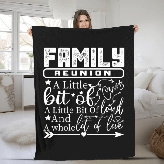 Family Reunion A Little Bit Of Crazy Fleece Blankets