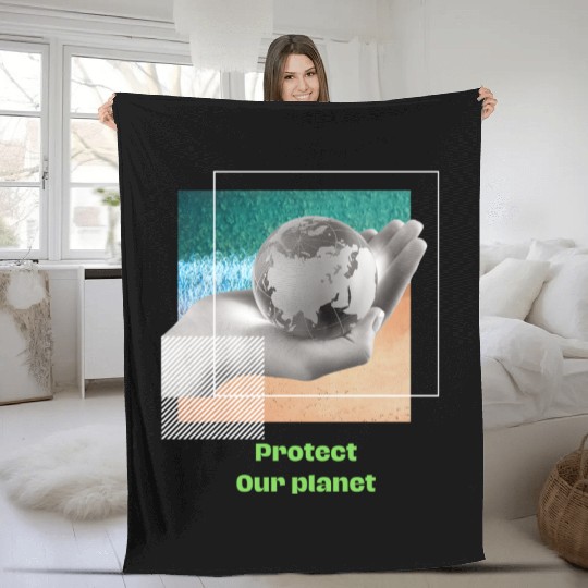 Protect our planet Fleece Blankets