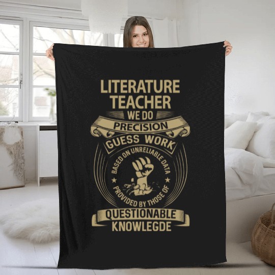 Literature Teacher Fleece Blankets - We Do Precision Gift