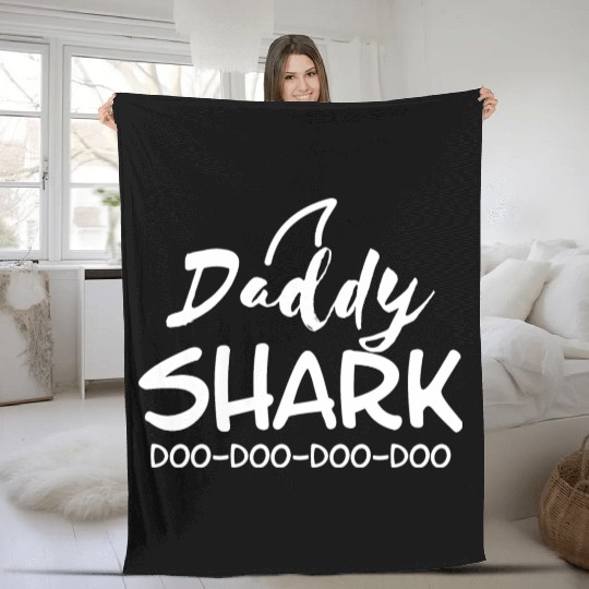 Father Shark Fleece Blankets